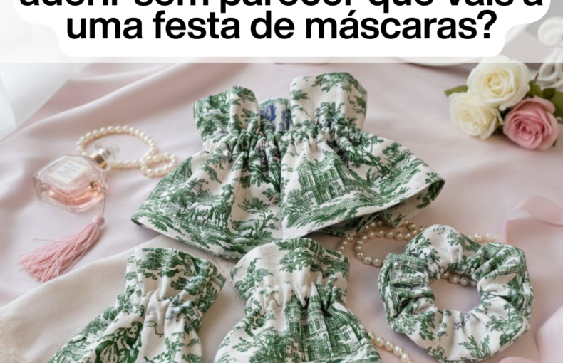 Conjunto de gola e punhos na Tendência Coquette Toile Jouy 2026